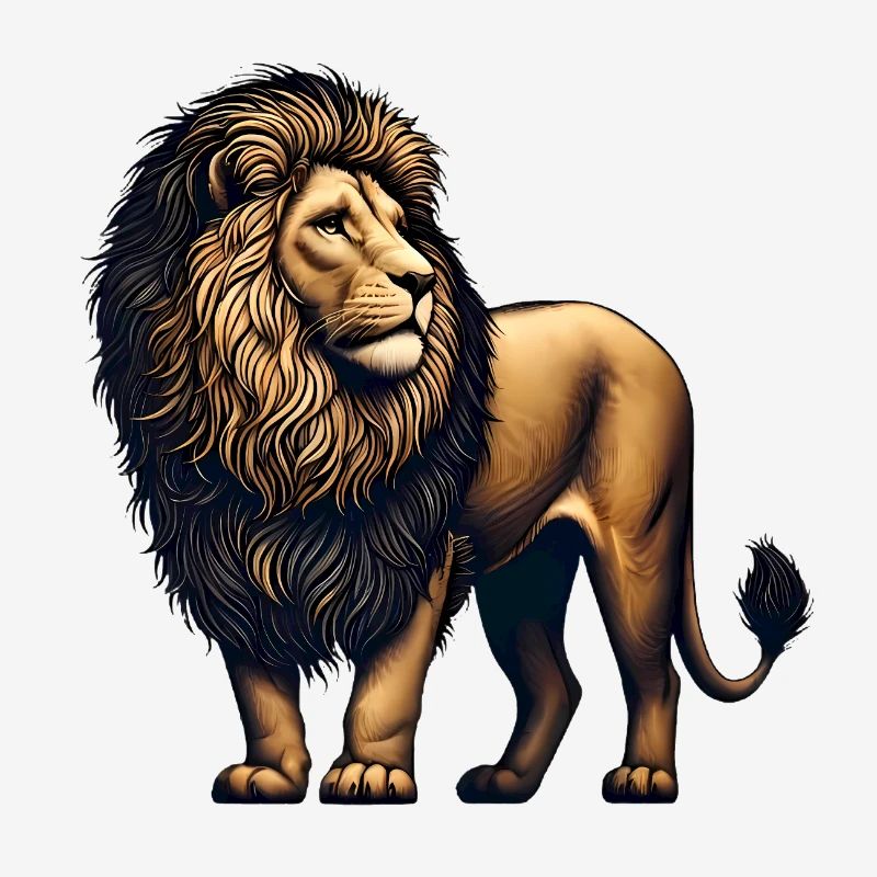 Conception vectorielle de lion majestueux
