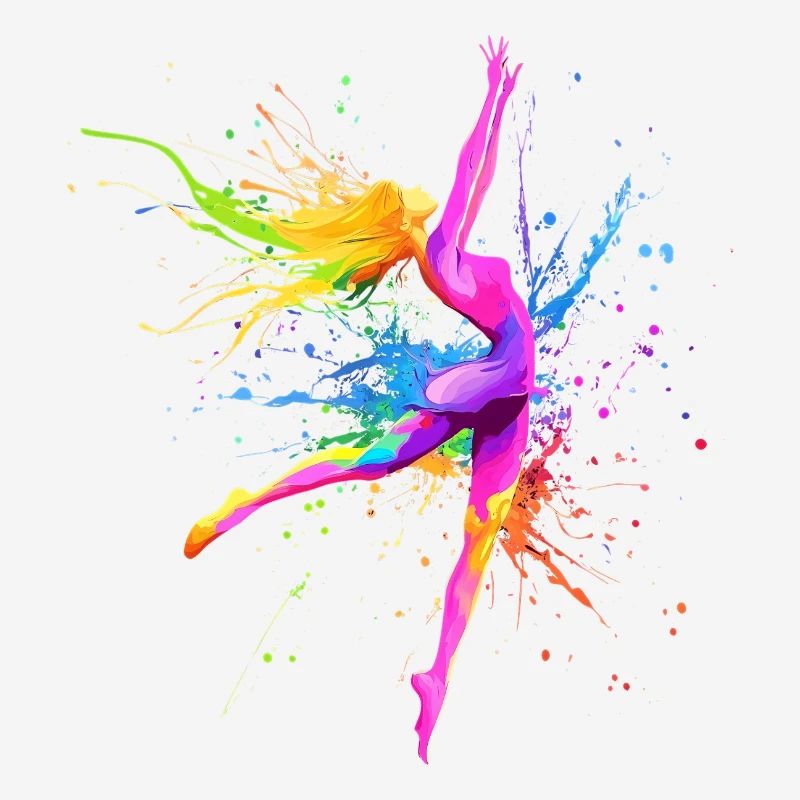 Colorful Dancing Dancer Dance Teacher Gift