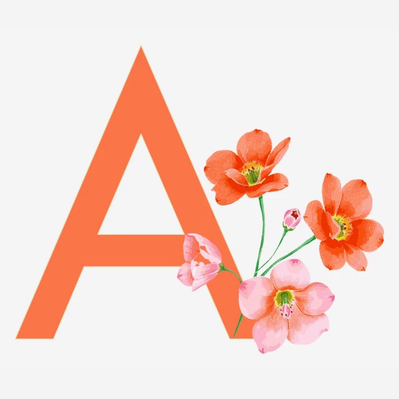 A avec des fleurs