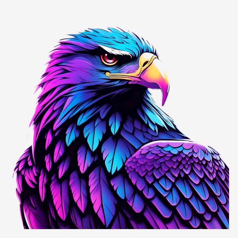 Glowing Eagle with Gradient