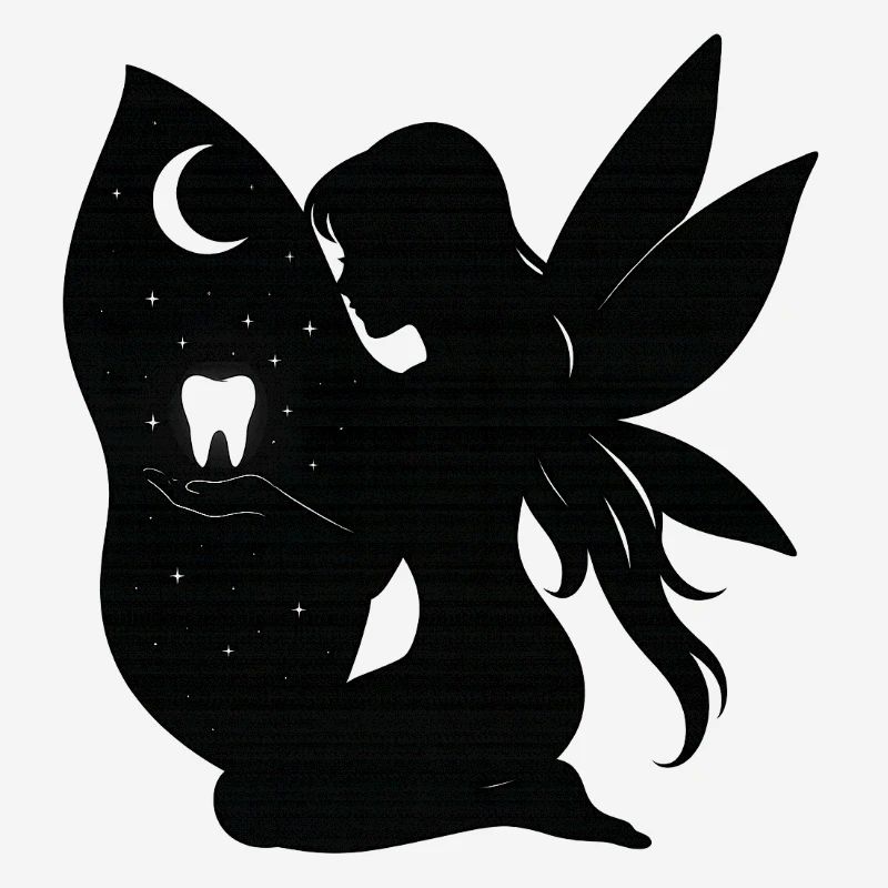 Silhouette de fée nocturne au clair de lune