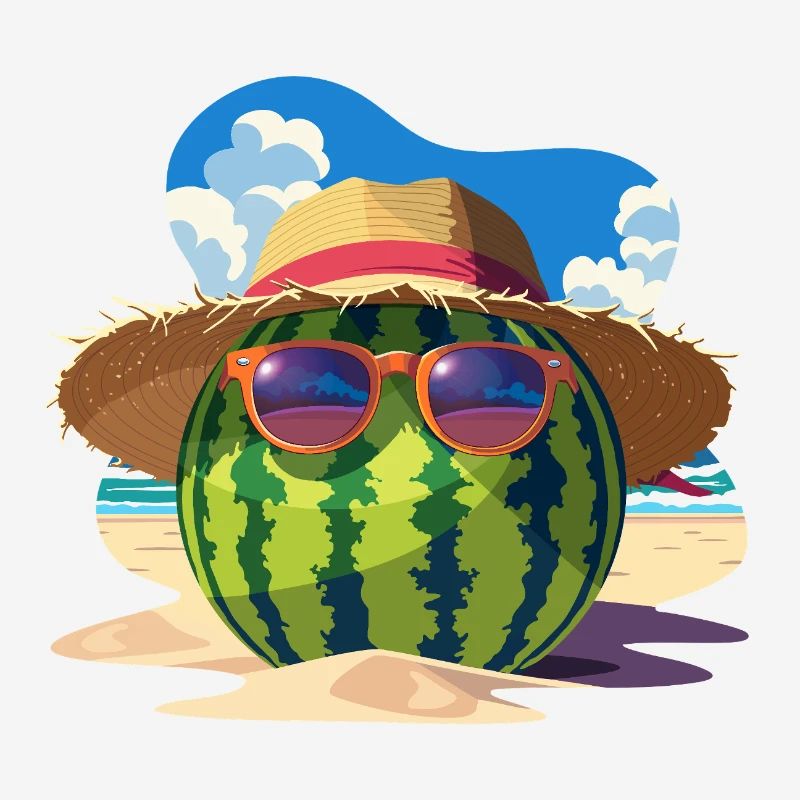 Pastèque été cool douceur sur la plage