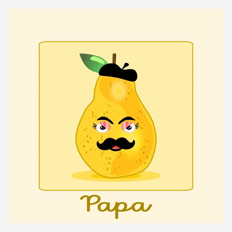 French dad - dad with mustache beard