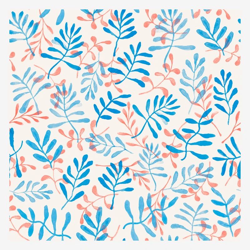 Conception de branches bleues et corail