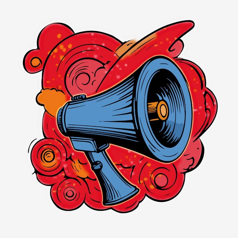 Graffiti speaker with vibrating explosions