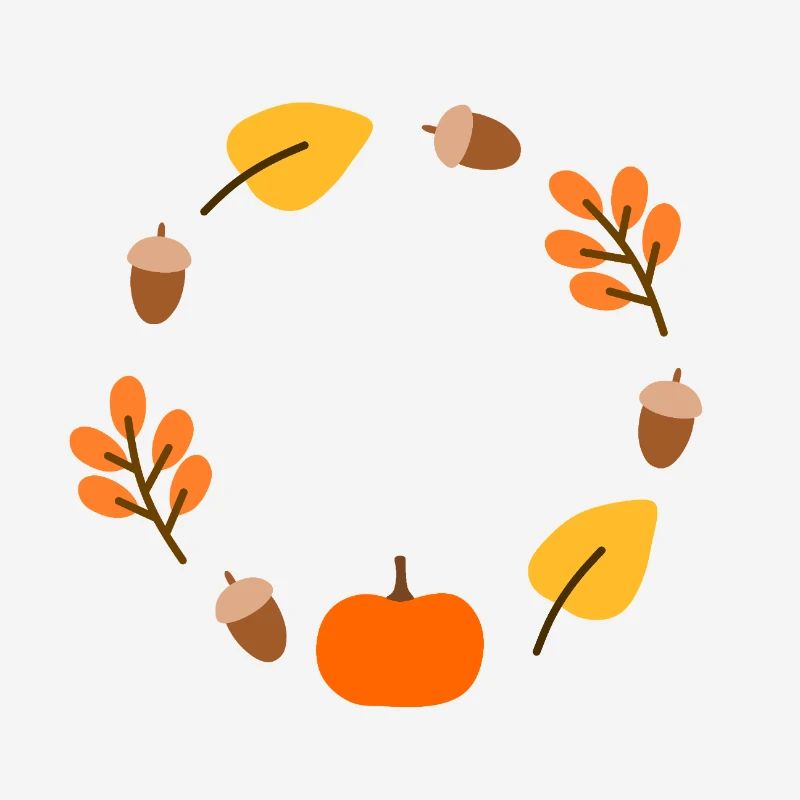 Conception de cercle de forêt d’automne