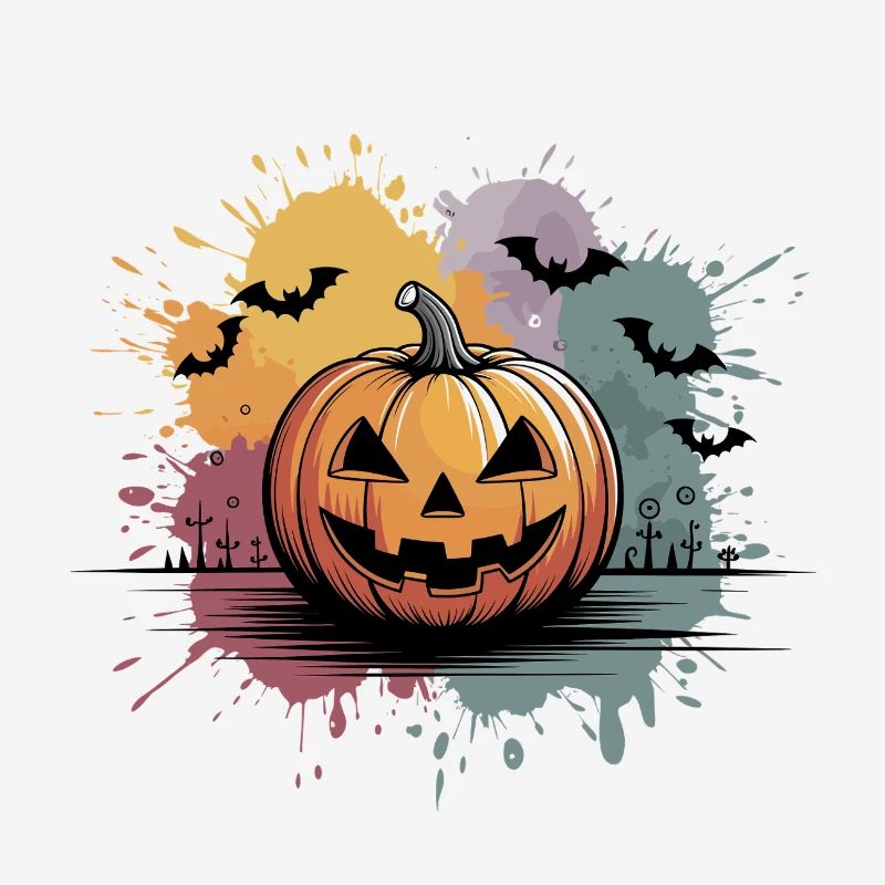 Halloween pumpkin lantern with face design