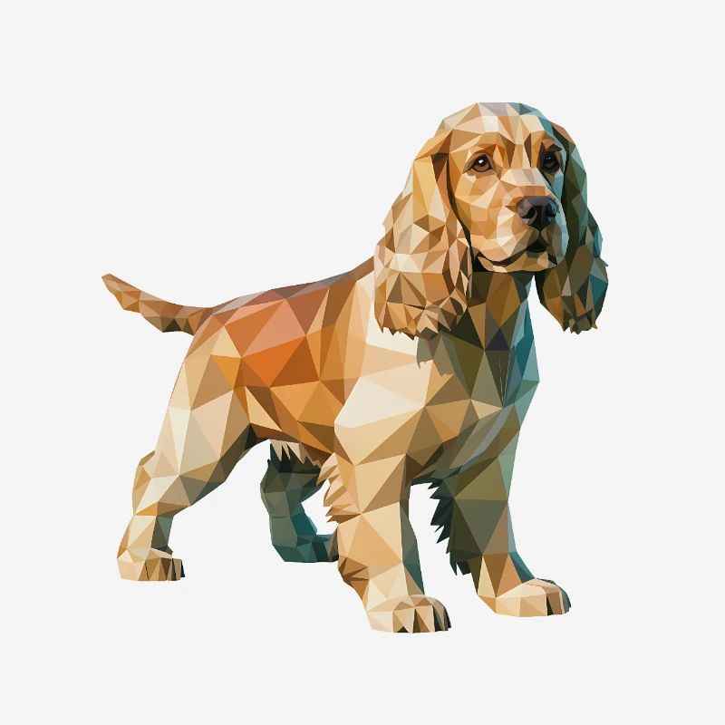 Cocker Spaniel - Cool Low Poly Logo