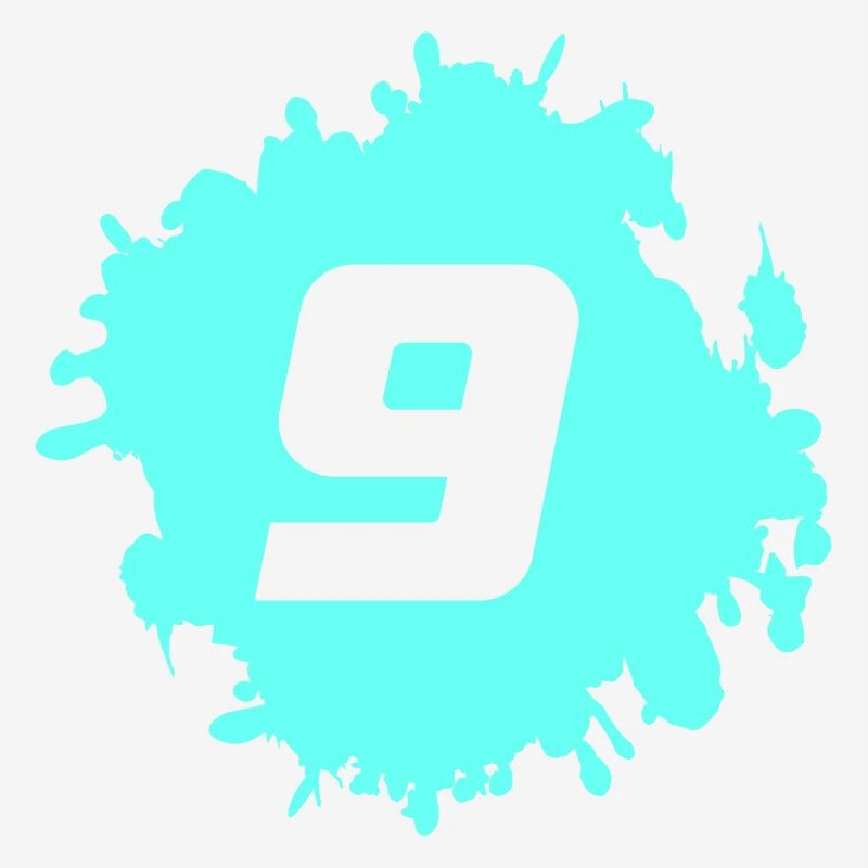 Neuf graphiques Cyan Splash
