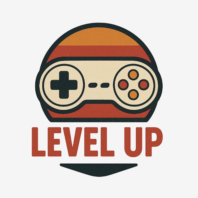 Level Up Retro Controller Graphics