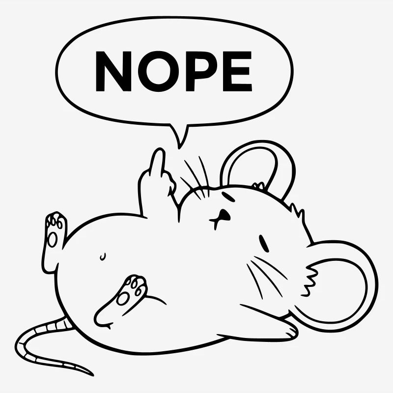 Nope Mouse | Déclaration de doigt d’honneur effronté