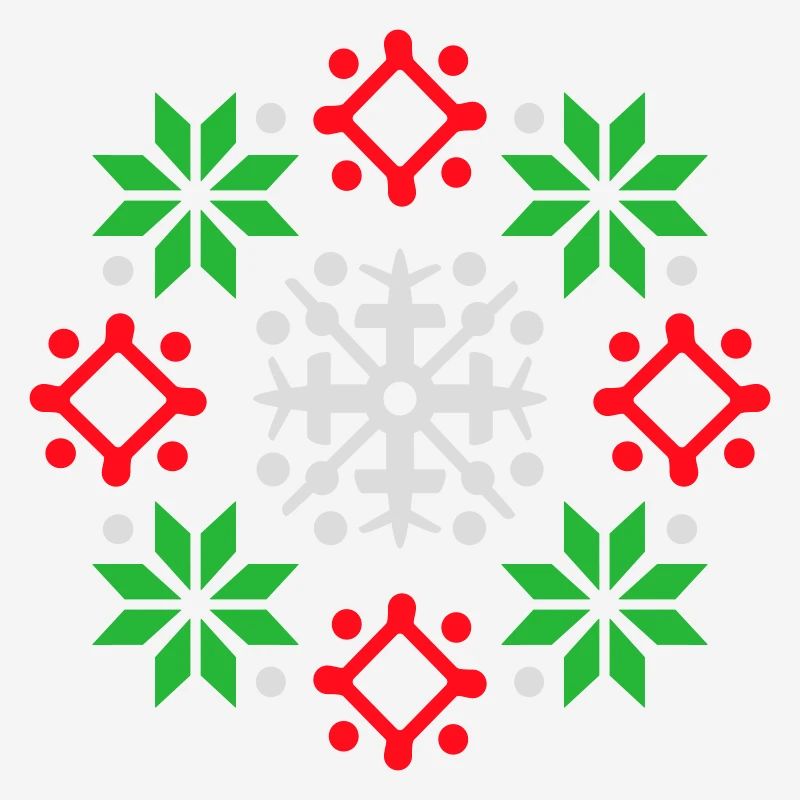 Schneeflocken Muster Weihnachtspullover Schnee