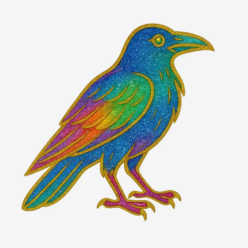 Regenbogenrabe Patchdesign