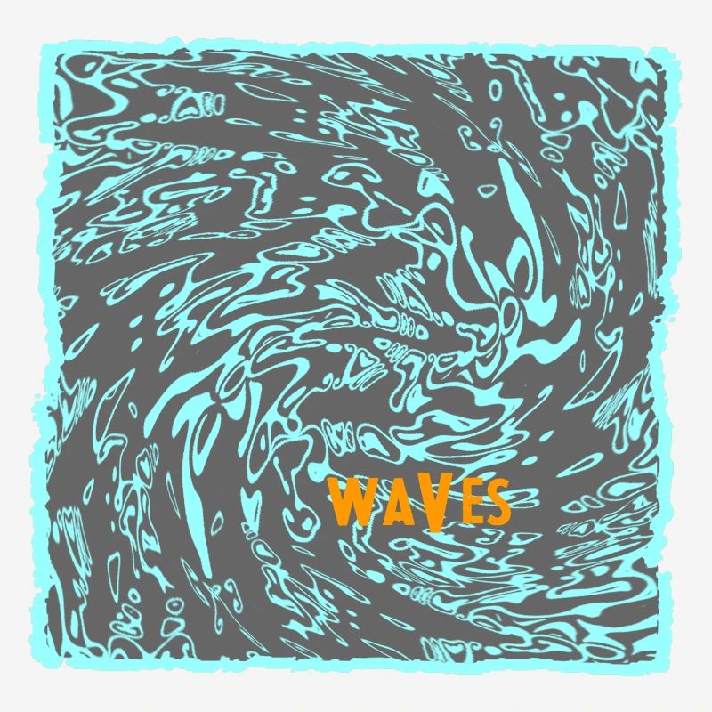 Wave flow neon pattern surf