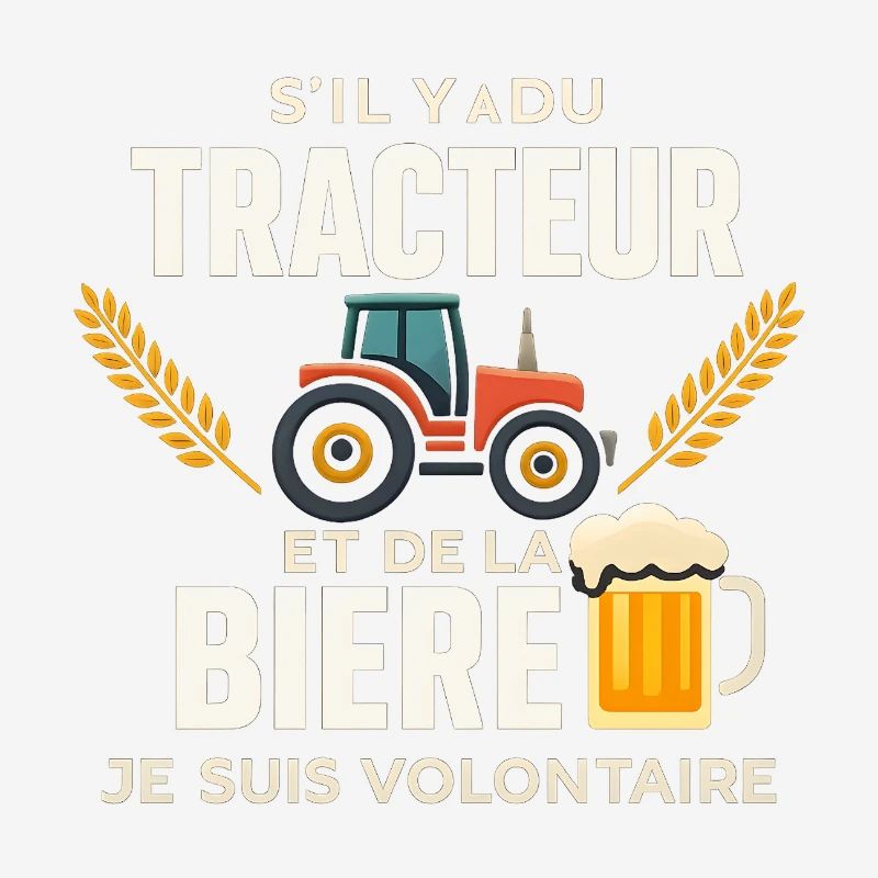 Traktor- und Bierfreiwilliger