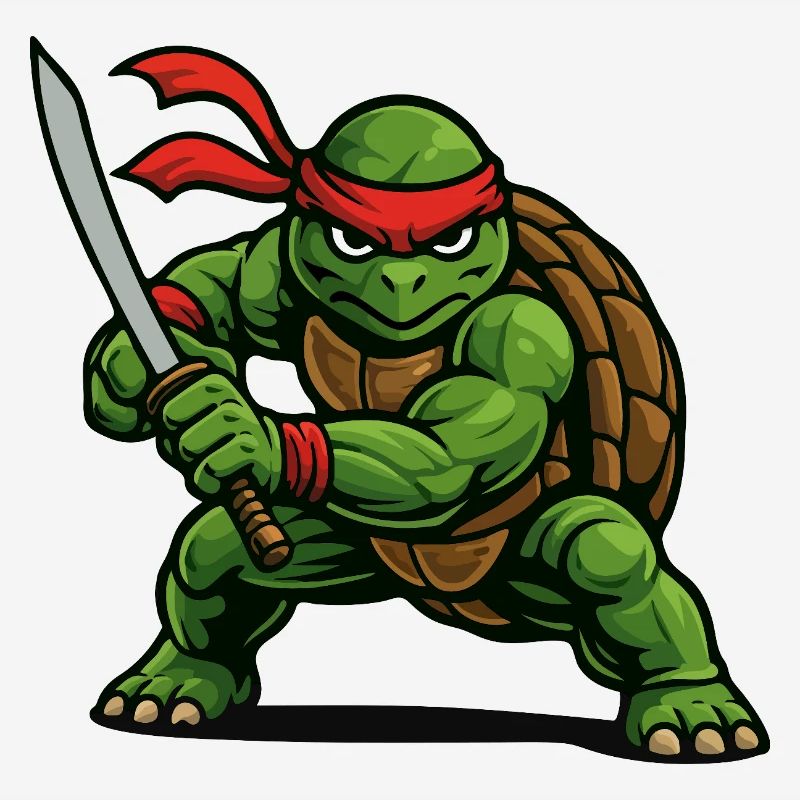 Ninja Warrior Turtle with Katana Sword