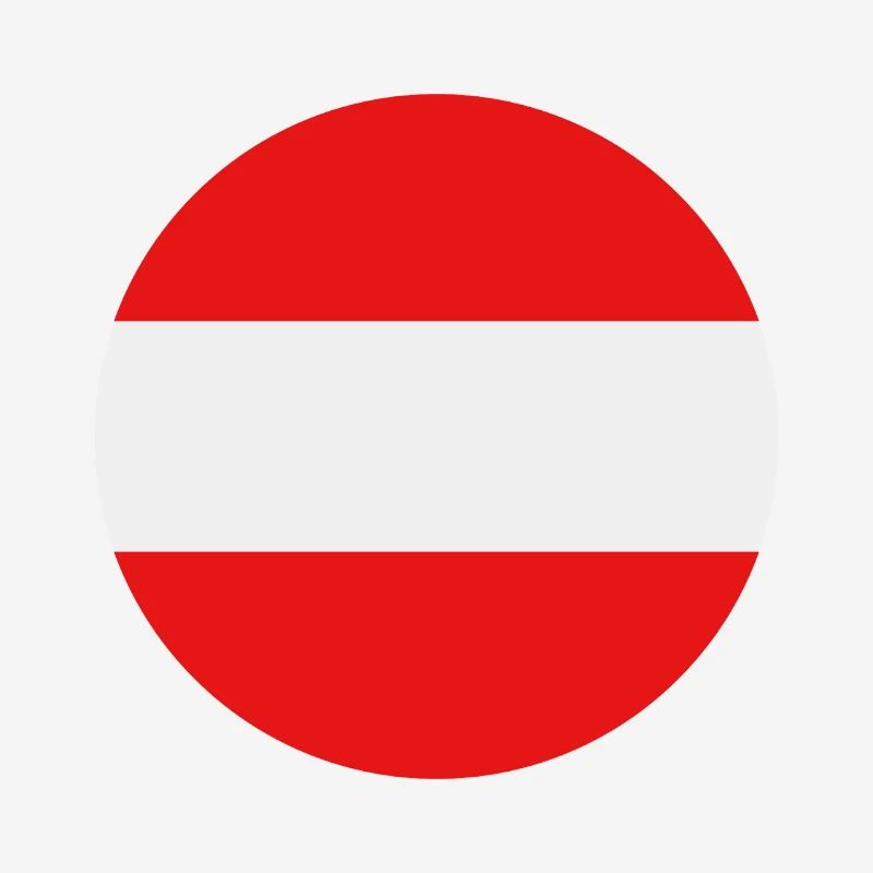 Drapeau rond de l’Autriche