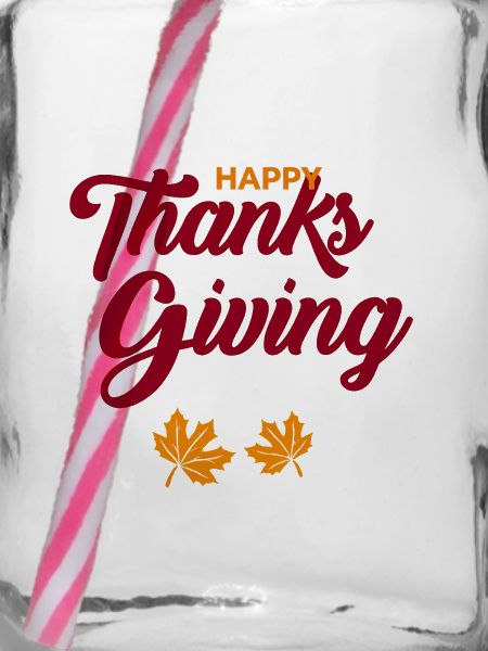 Frohes Thanksgiving-Skript mit Blättern