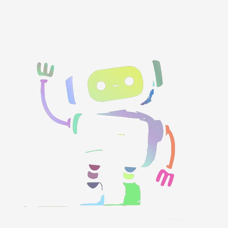Robot pastel amusant