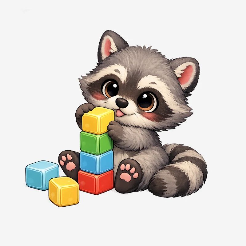 Bébé Oskar avec des blocs de construction