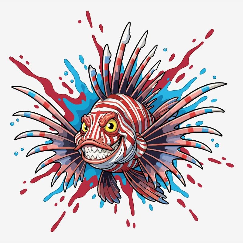 Spiny fish with a colorful accent