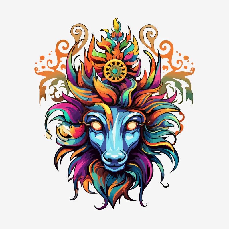 Colored Lion Head Volcanic Magic
