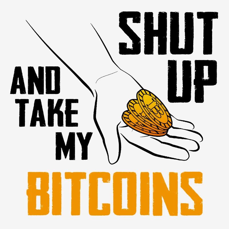 Emblème des pièces de main Bitcoin / Prends mon Bitcoin