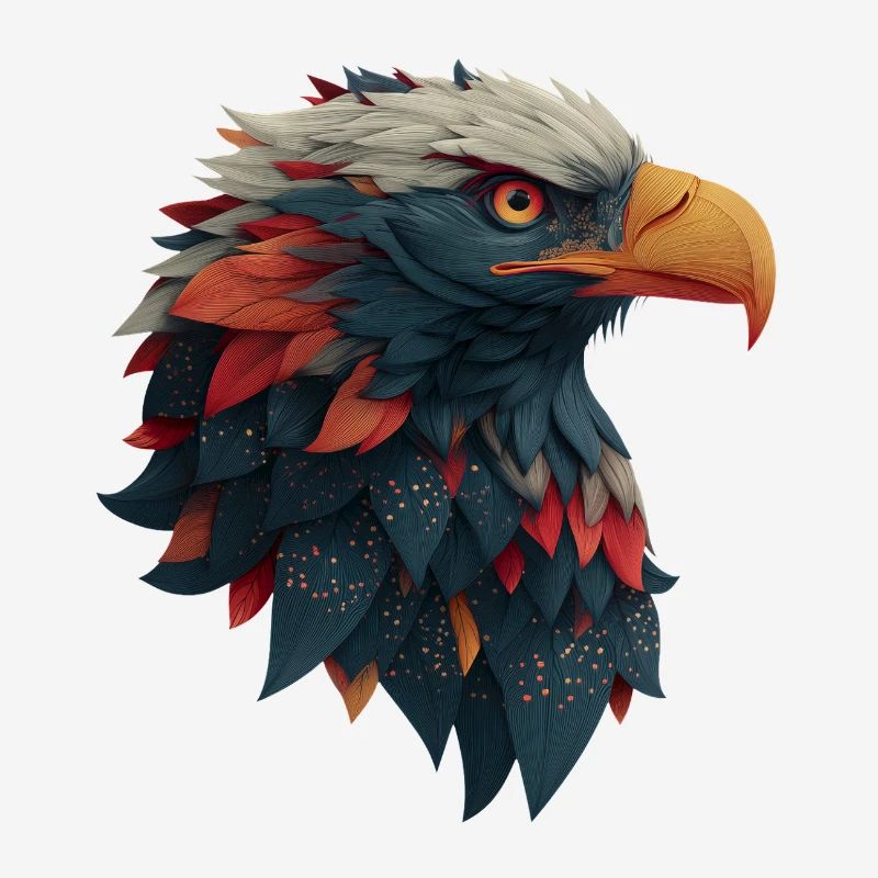 Powerful Eagle Head, Strong, Determined Gift