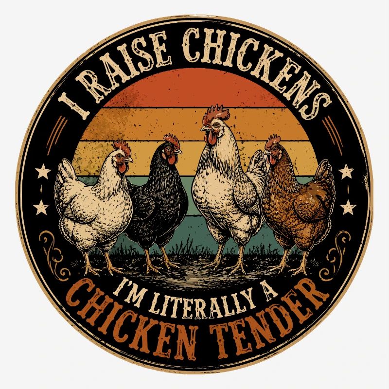 Humor Poules – Ich bin buchstäblich eine Chicken Tender Vin