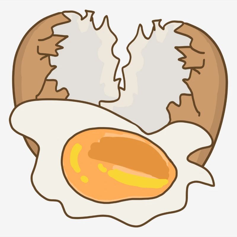 Mirror with eggshell