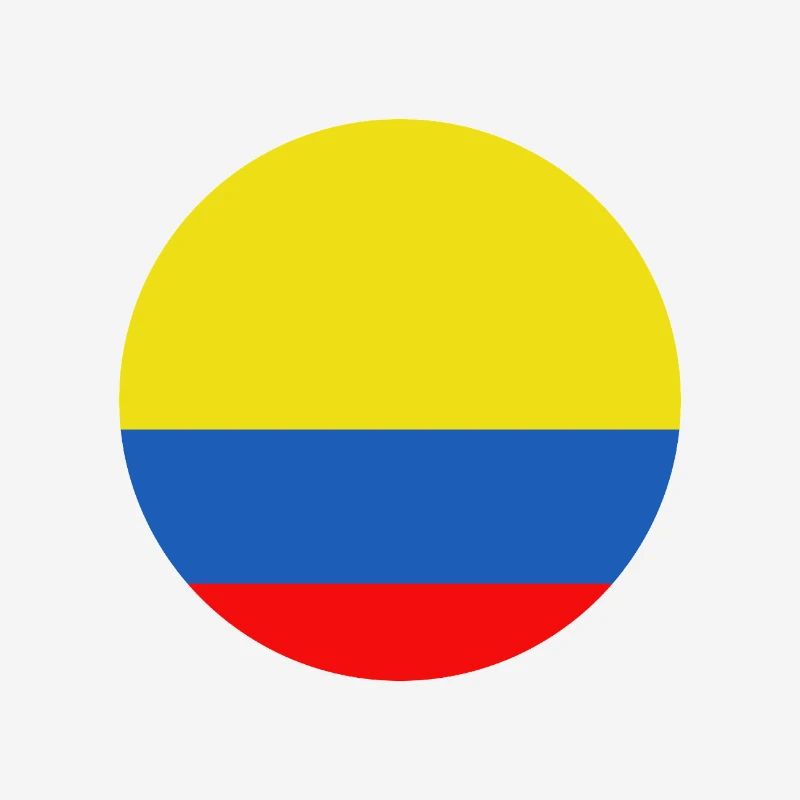 Drapeau rond de la Colombie