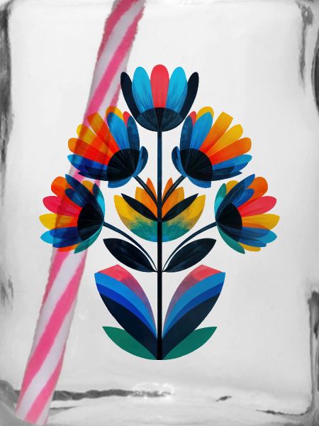 Lebendige Regenbogenblume
