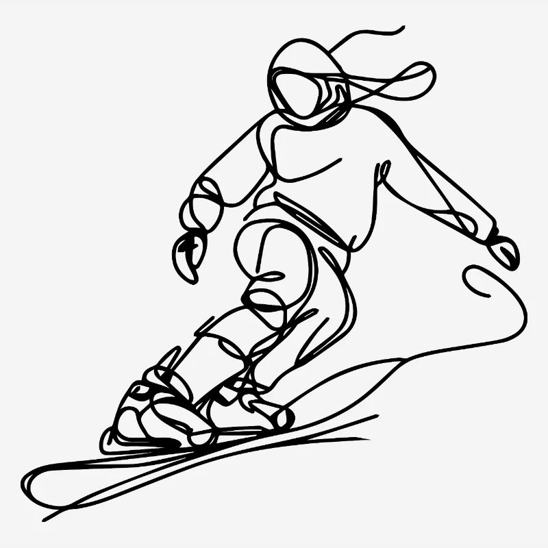 Snowboarder Drawing