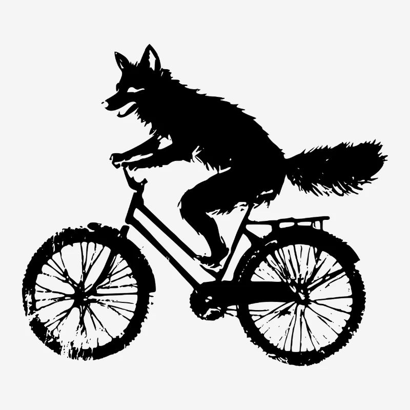 Renard à vélo