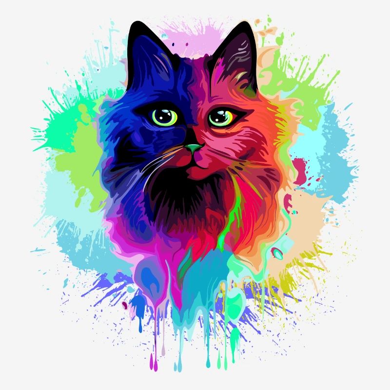 Éclaboussures psychédéliques psychédéliques de chat
