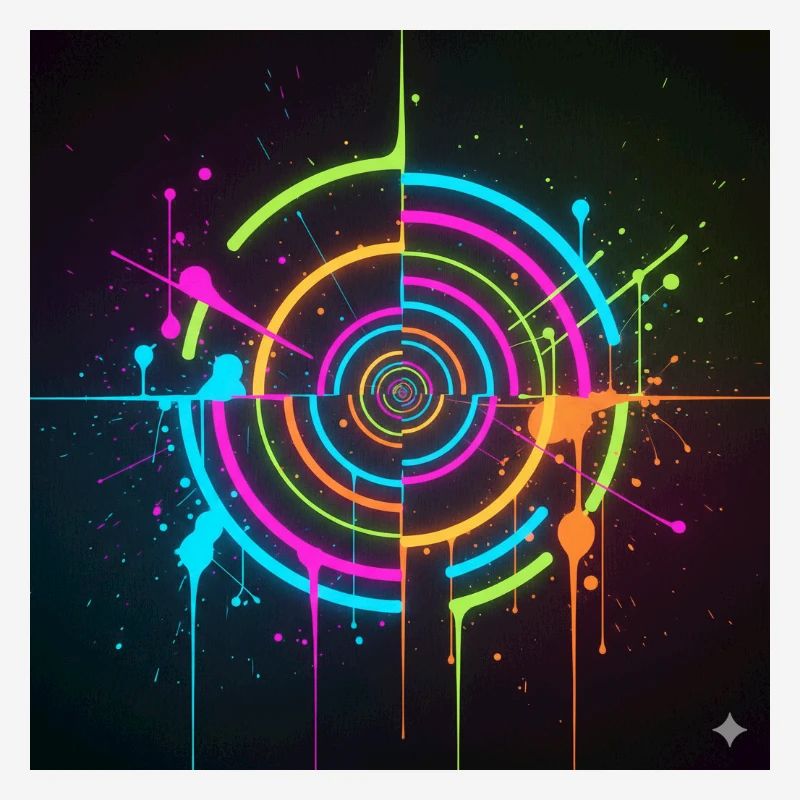 Éclaboussure de cercle néon