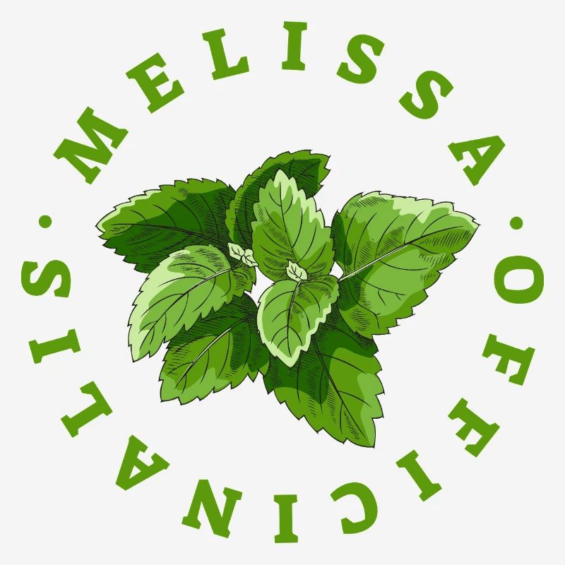 Lemon Balm Leaf Circular Emblem