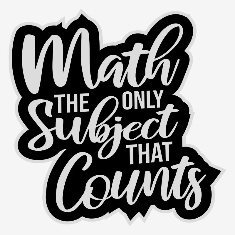 Math The Only Subject That Counts Nerd Mathe Logo