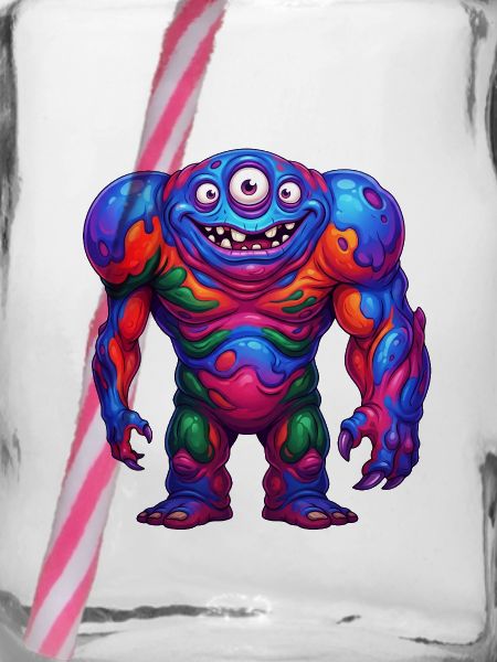 Lebendiges Regenbogenmonster