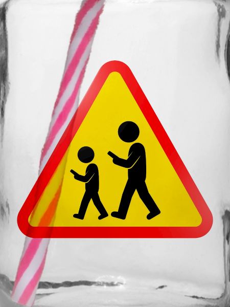 Warnschild – Smartphone-Nutzer
