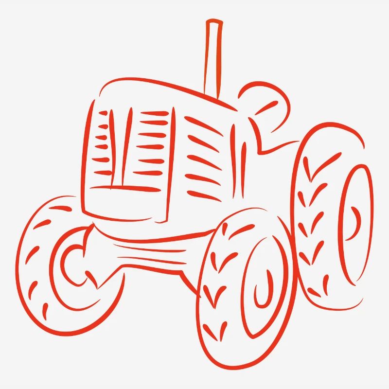 Rustic Tractor Silhouette Design
