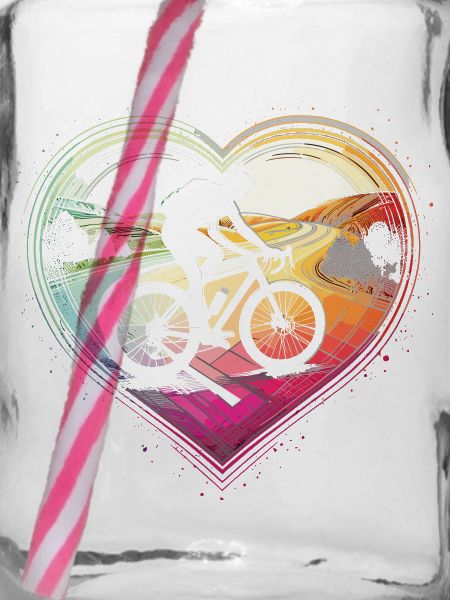 Lebendiges Fahrradherz-Design