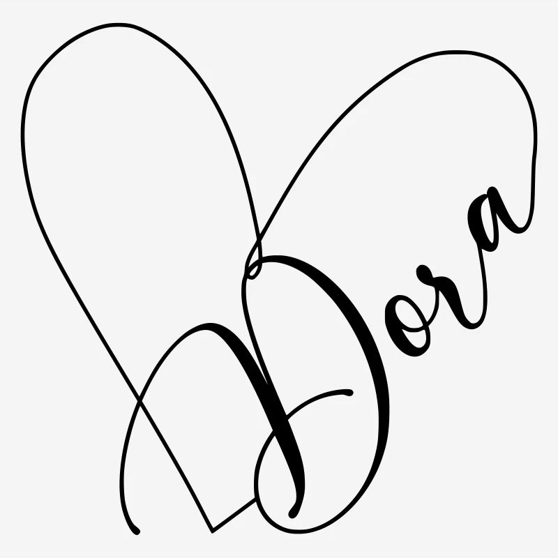 Dora Name Heart Line