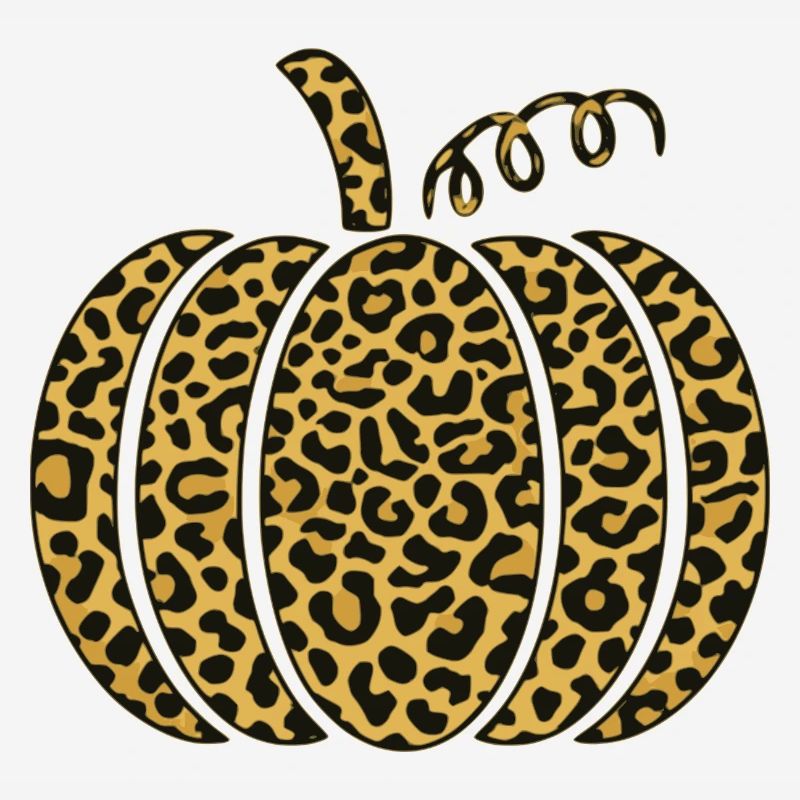 Leopard Print Pumpkin Illustration