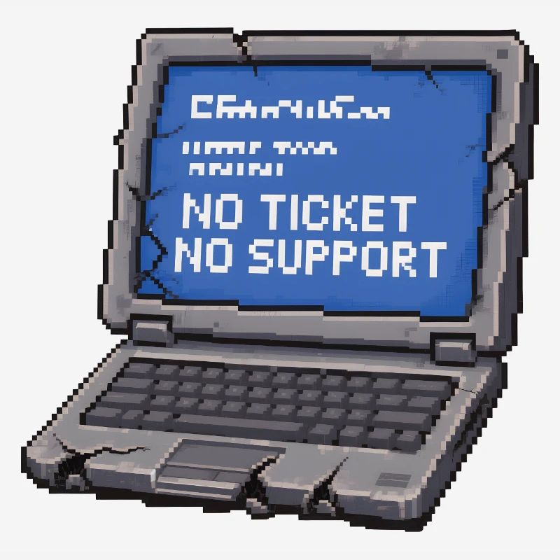 No ticket no support Admin IT Spruch