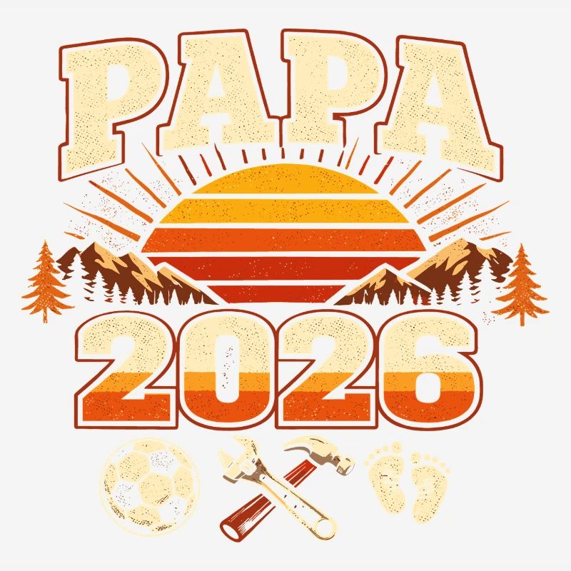 Papa 2026 Loading Geschenk Werdender Vater