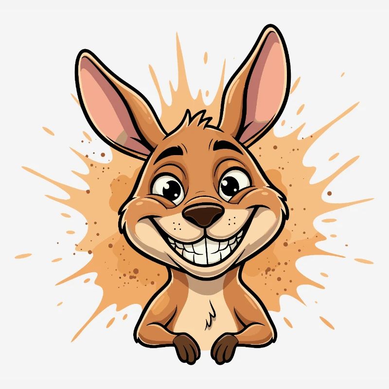 Joyeuse éclaboussure de kangourou