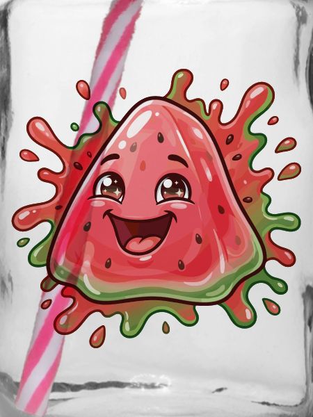 Fruchtiger Wasserspaß Kawaii