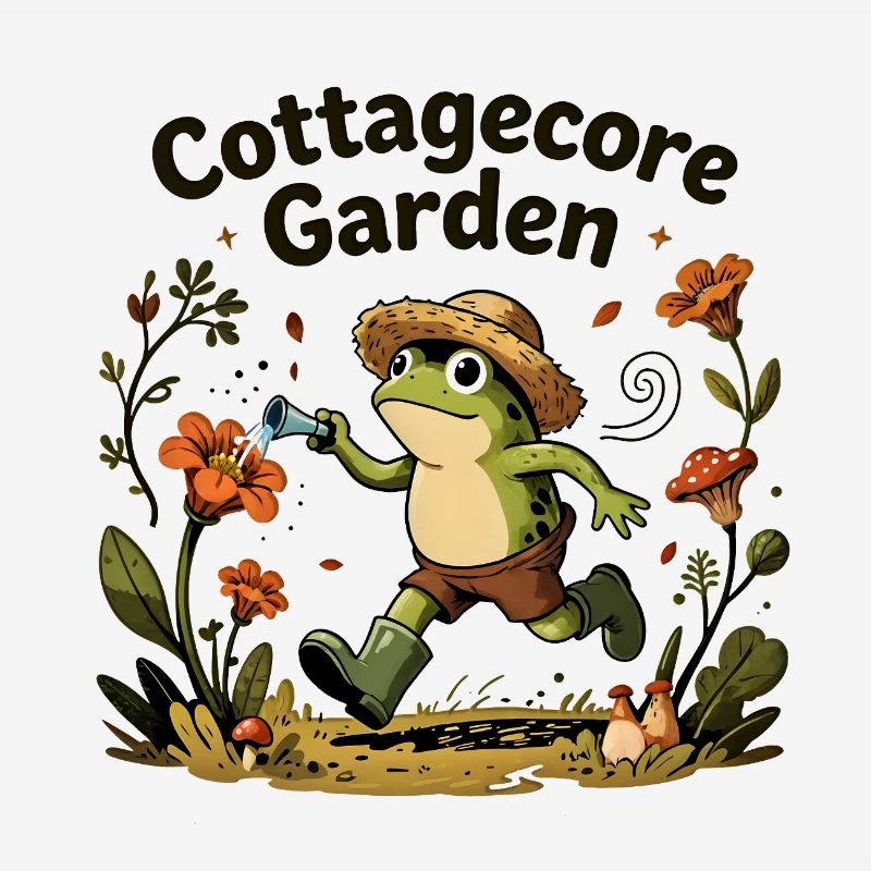 Cottagecore-Gartenfrosch