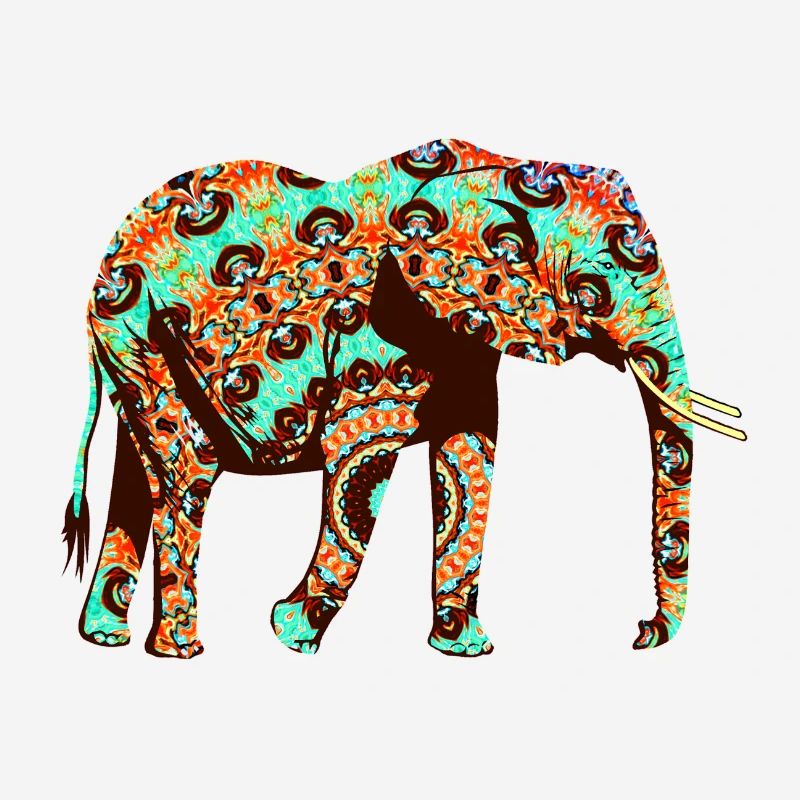 Indian elephant mandala pattern